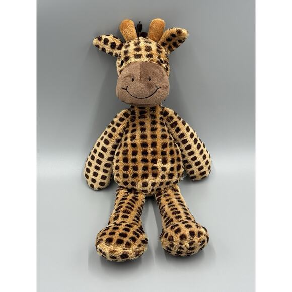 Lambs & Ivy Brown Tan Spotted Fringe Mane Giraffe Plush 16” Stuffed Animal 2016 - Picture 1 of 9